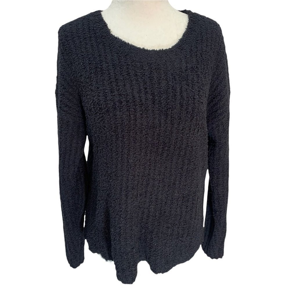 FOREVER 21🖤 Chenille Black Chunky Sweater Size M